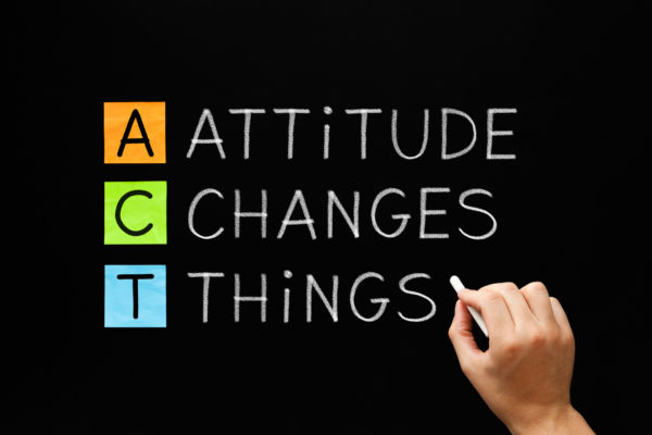 text that says "Attitude Changes Things"